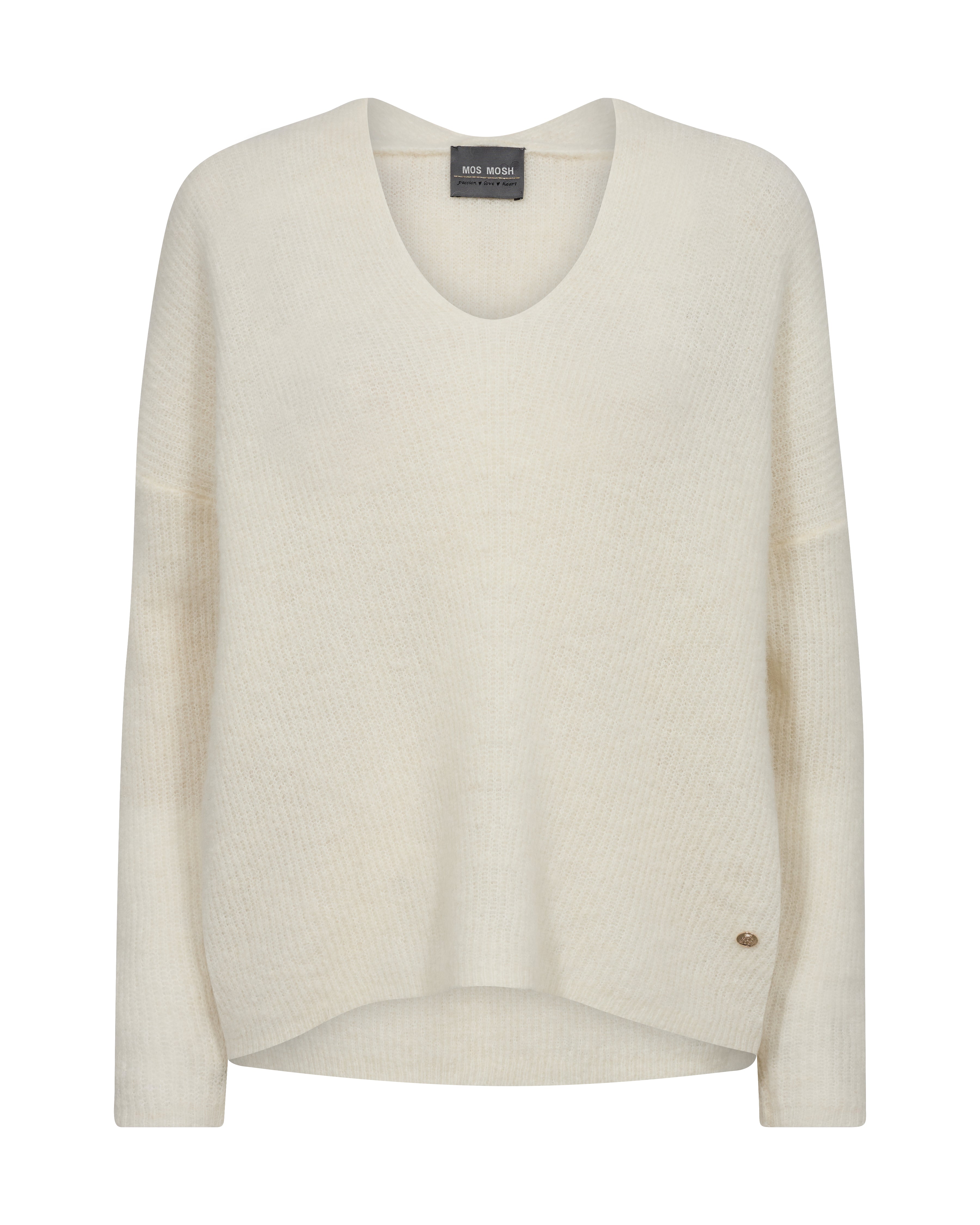 Ecru Thora V-Neck Knit - 153900