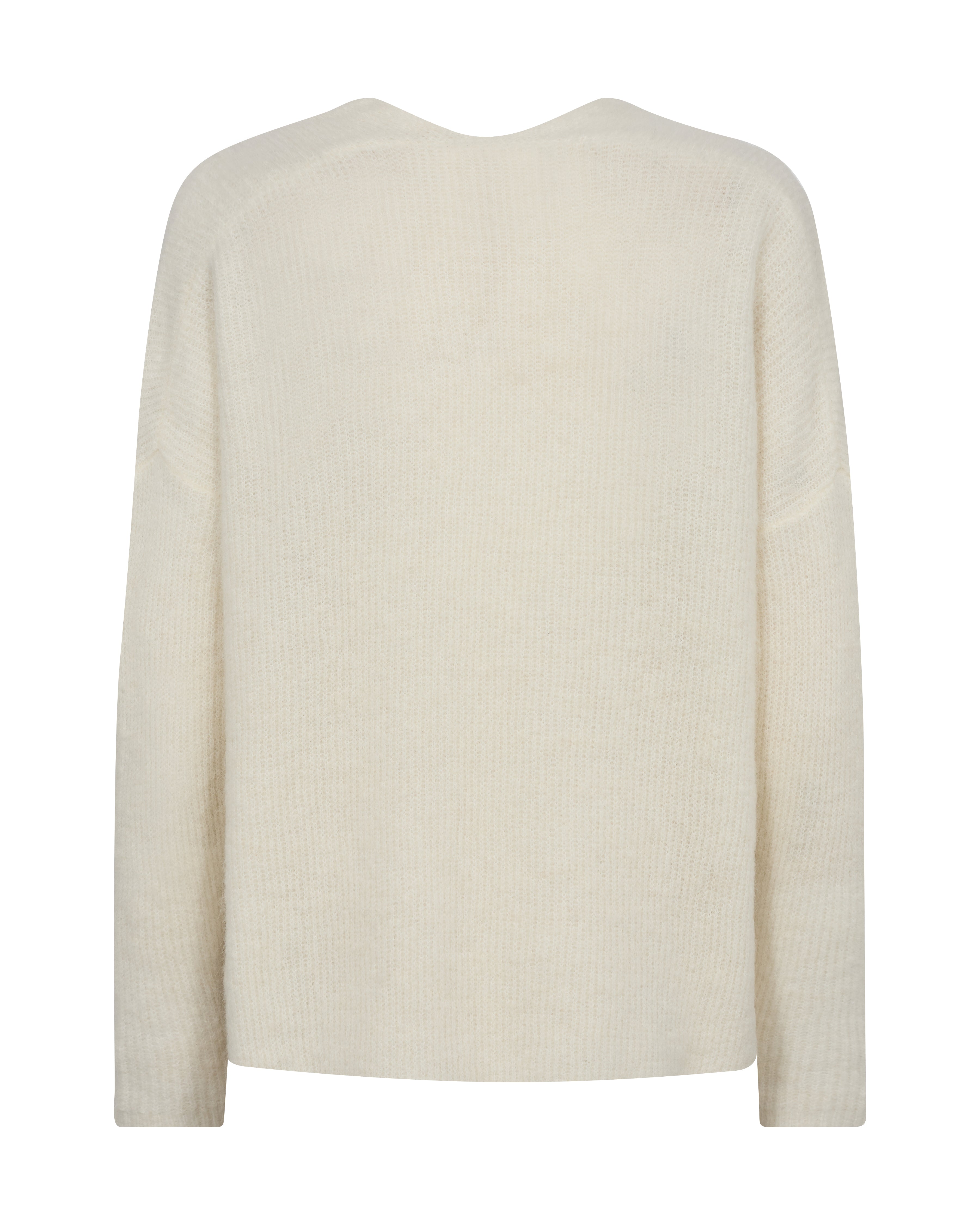 Ecru Thora V-Neck Knit - 153900