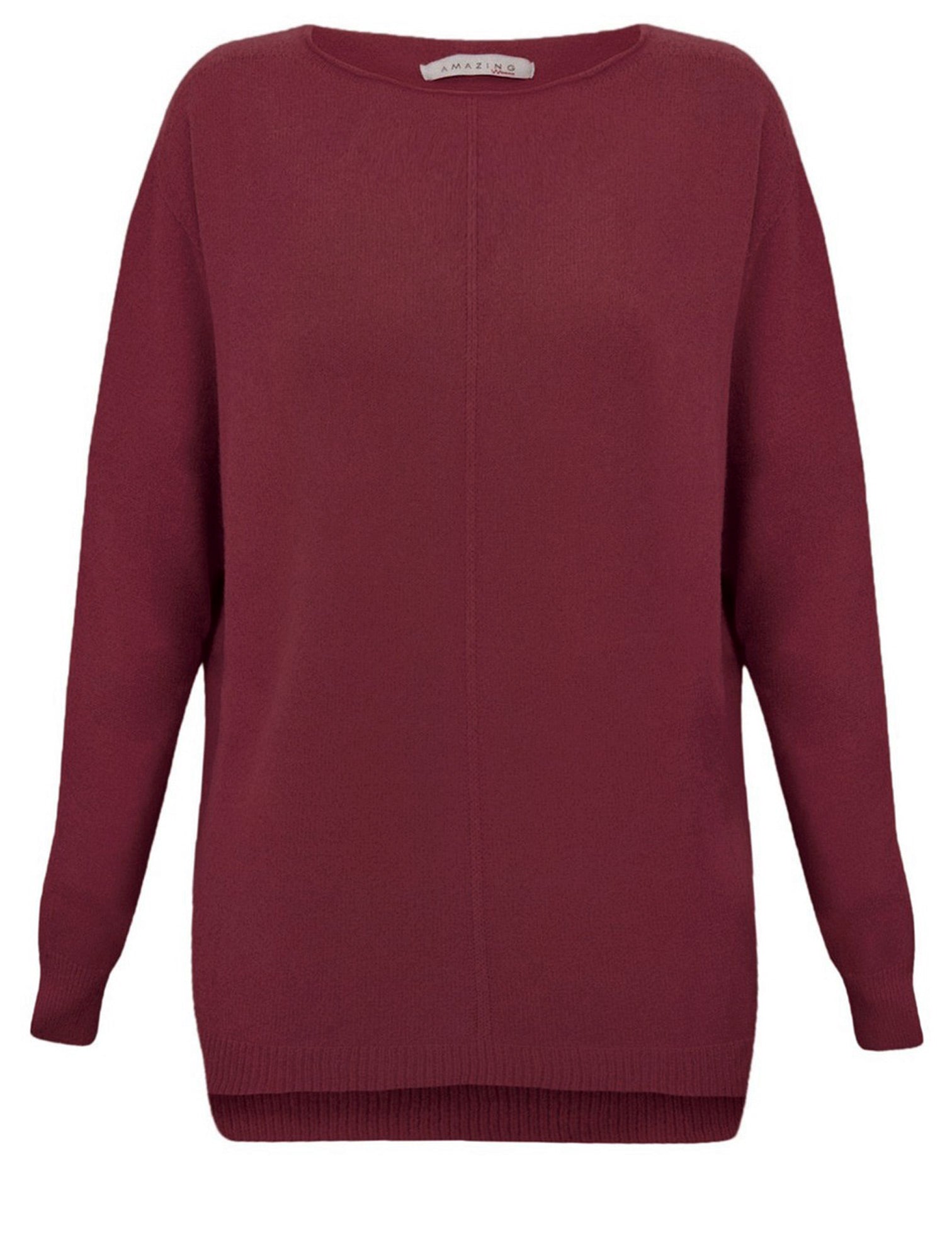 Maggie Mulberry Front Seam Sweater