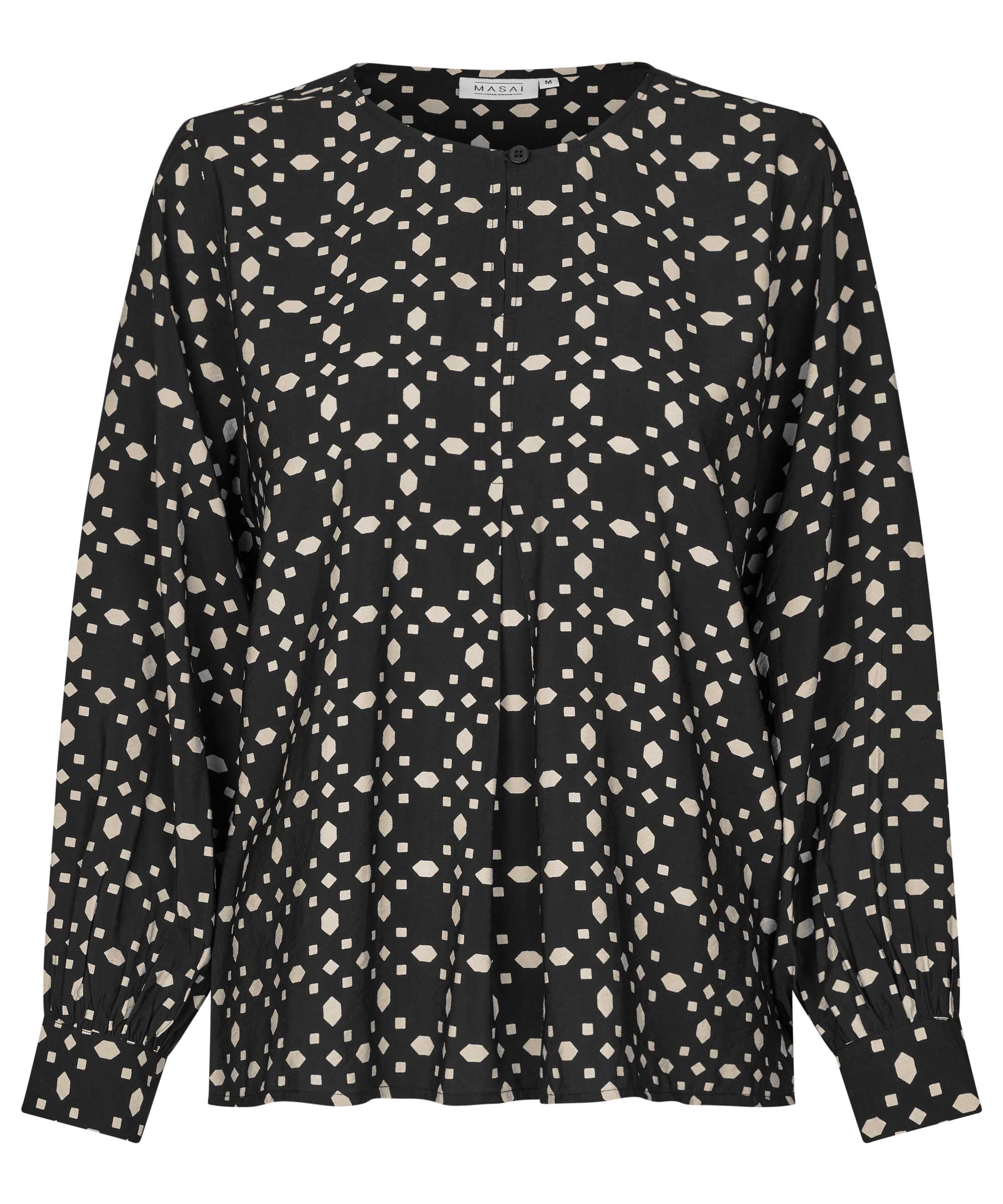 Doella Black Print Blouse - 1011495
