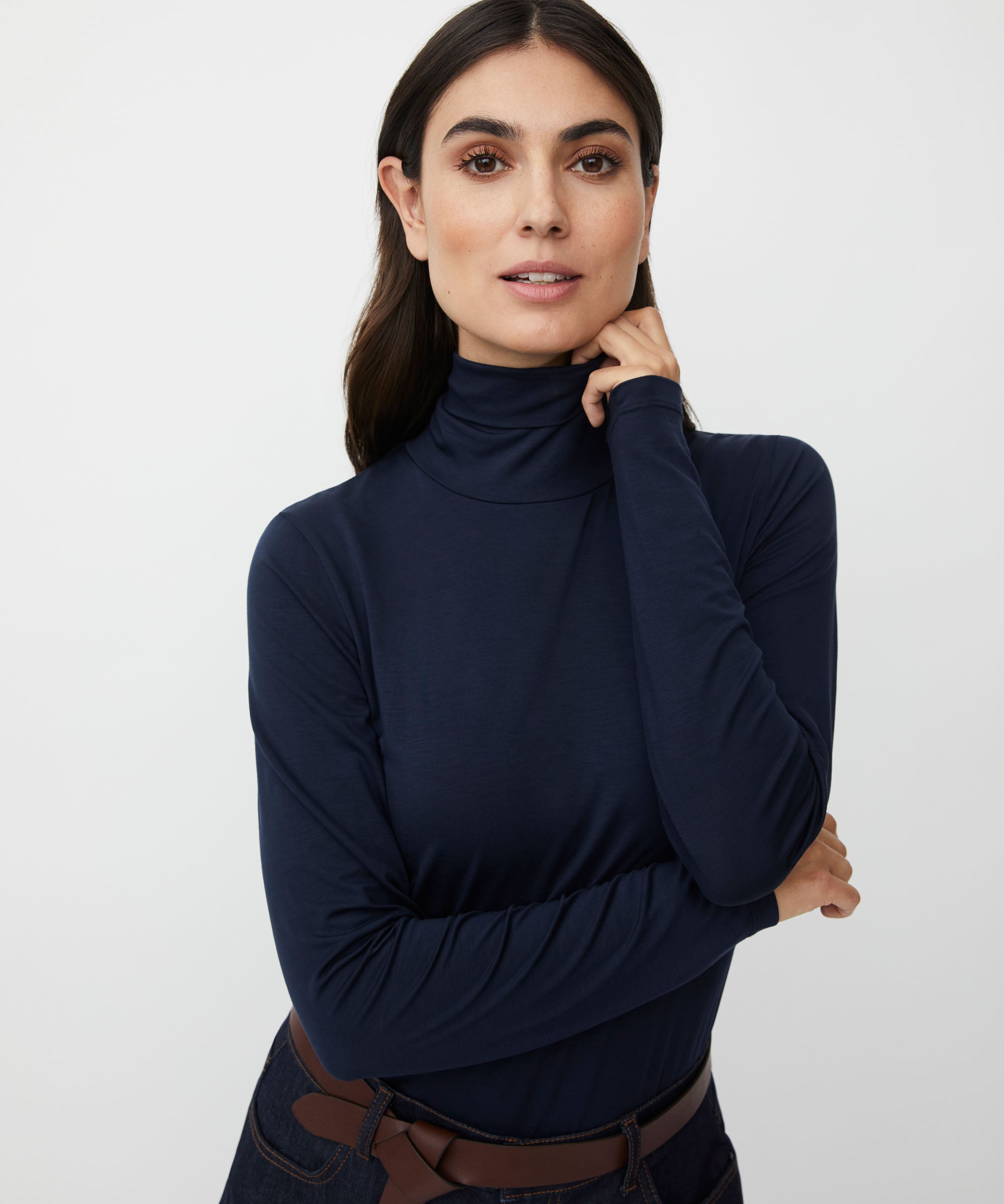 Brooklyn Navy Polo Neck - 1008467