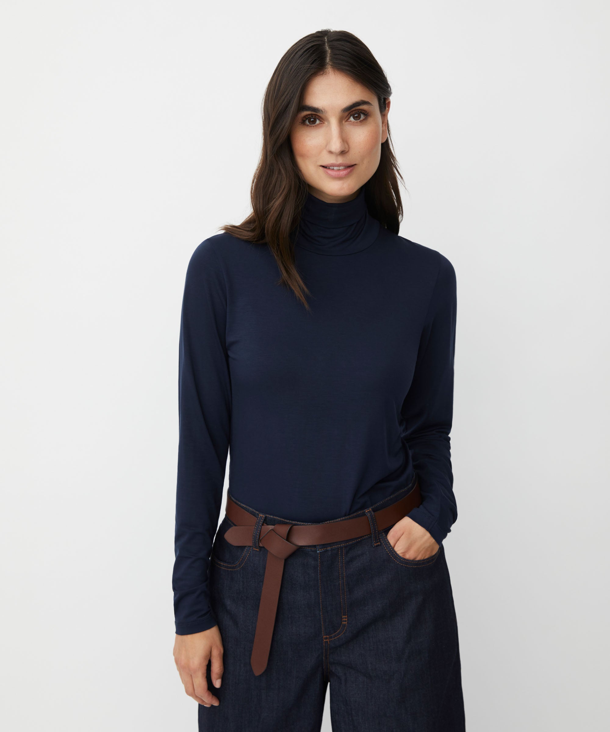Brooklyn Navy Polo Neck - 1008467