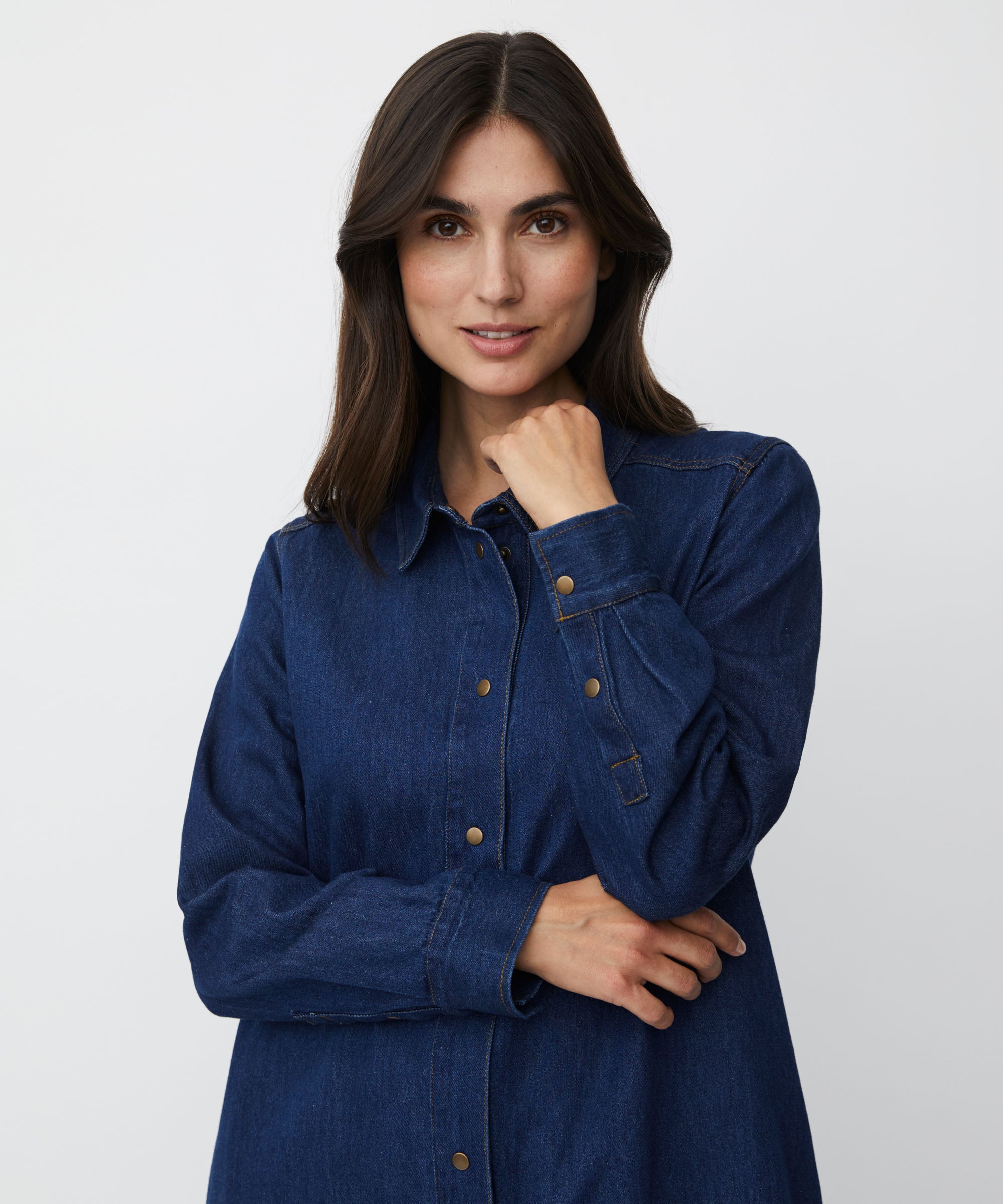 Ingelena Denim Longline Shirt/Dress - 1011169