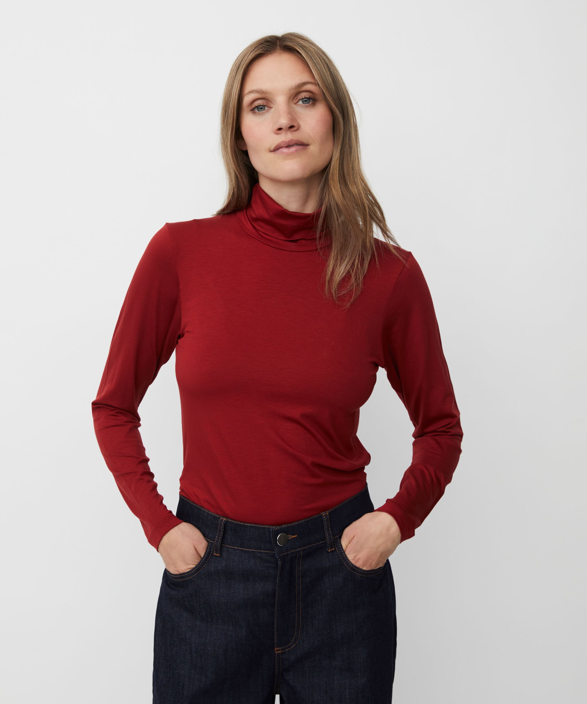 Brooklyn Red Dahlia Polo Neck - 1008467
