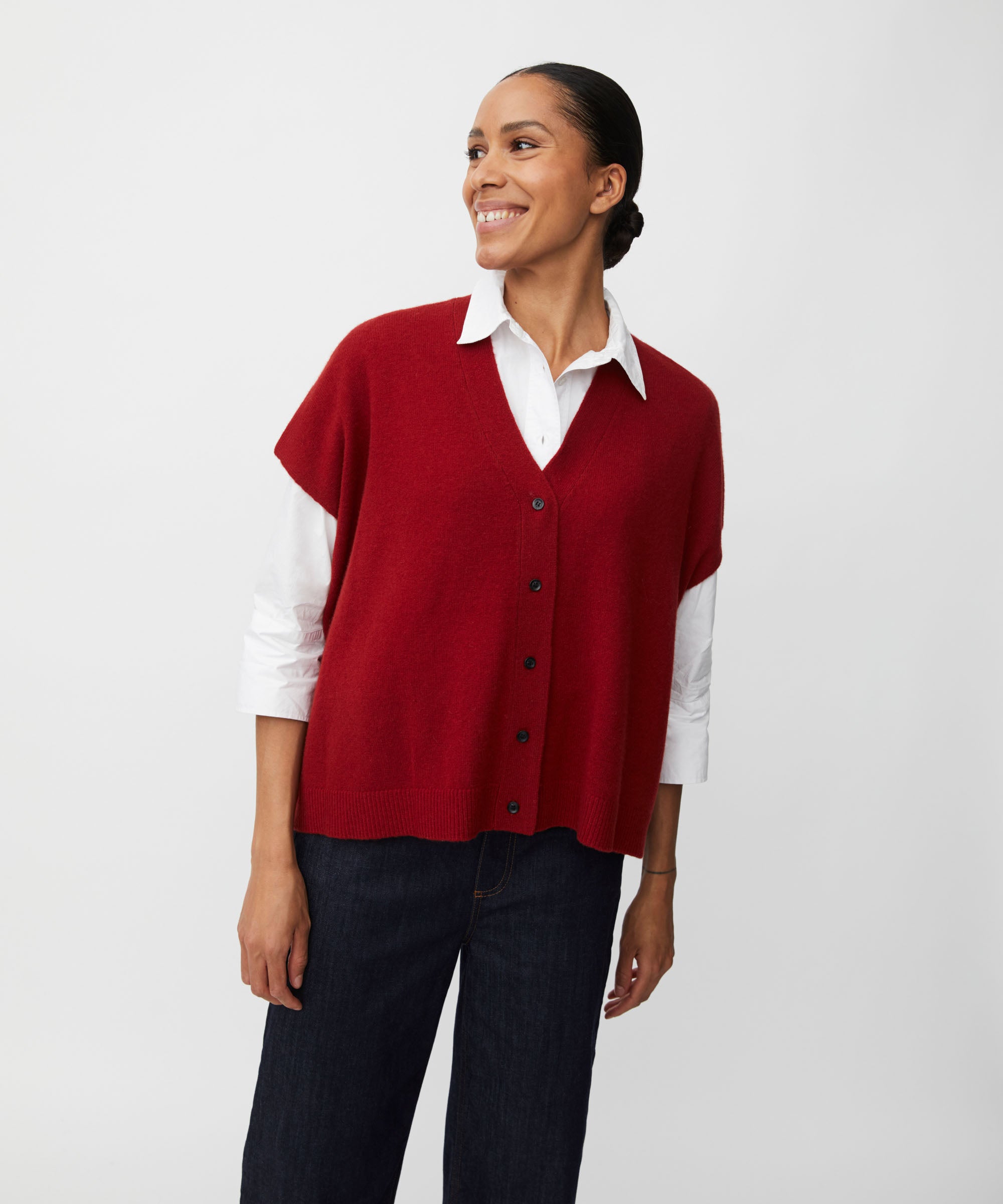 Lucanne Red Dahlia Cardigan - 1011128