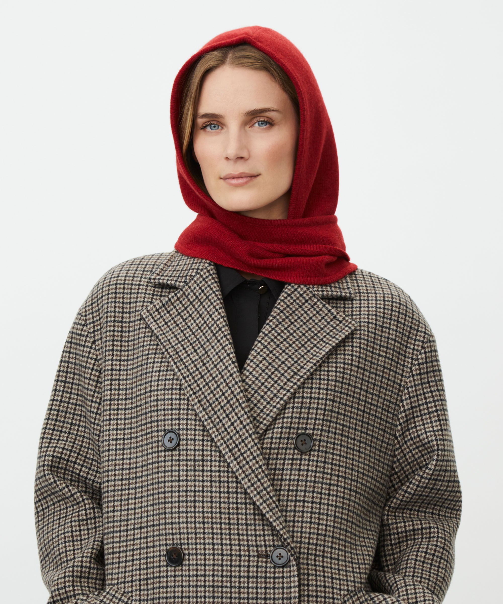 Rhen Tibetan Red Hood Scarf - 1013162