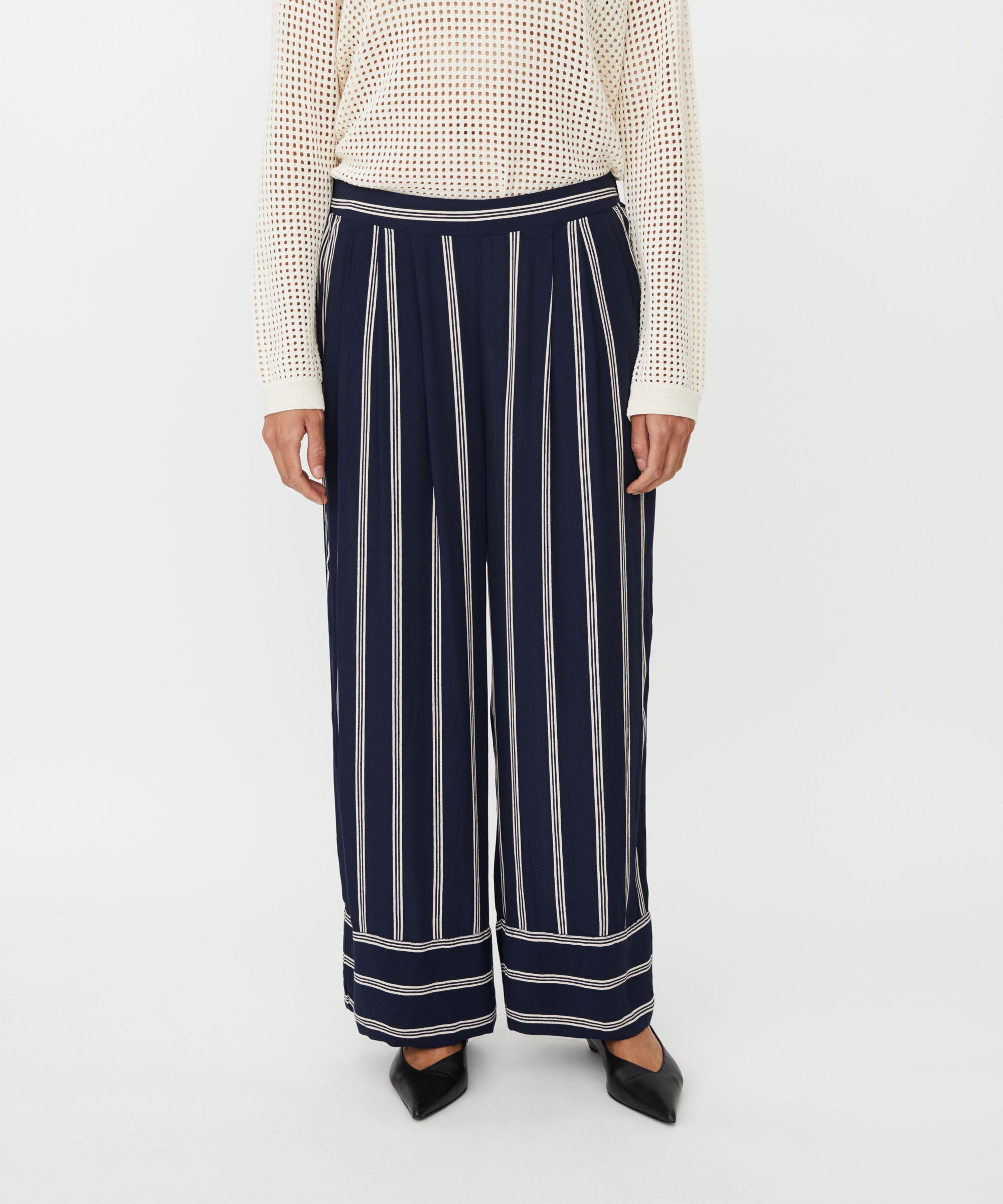 Pattys Navy Print Trousers - 1012188