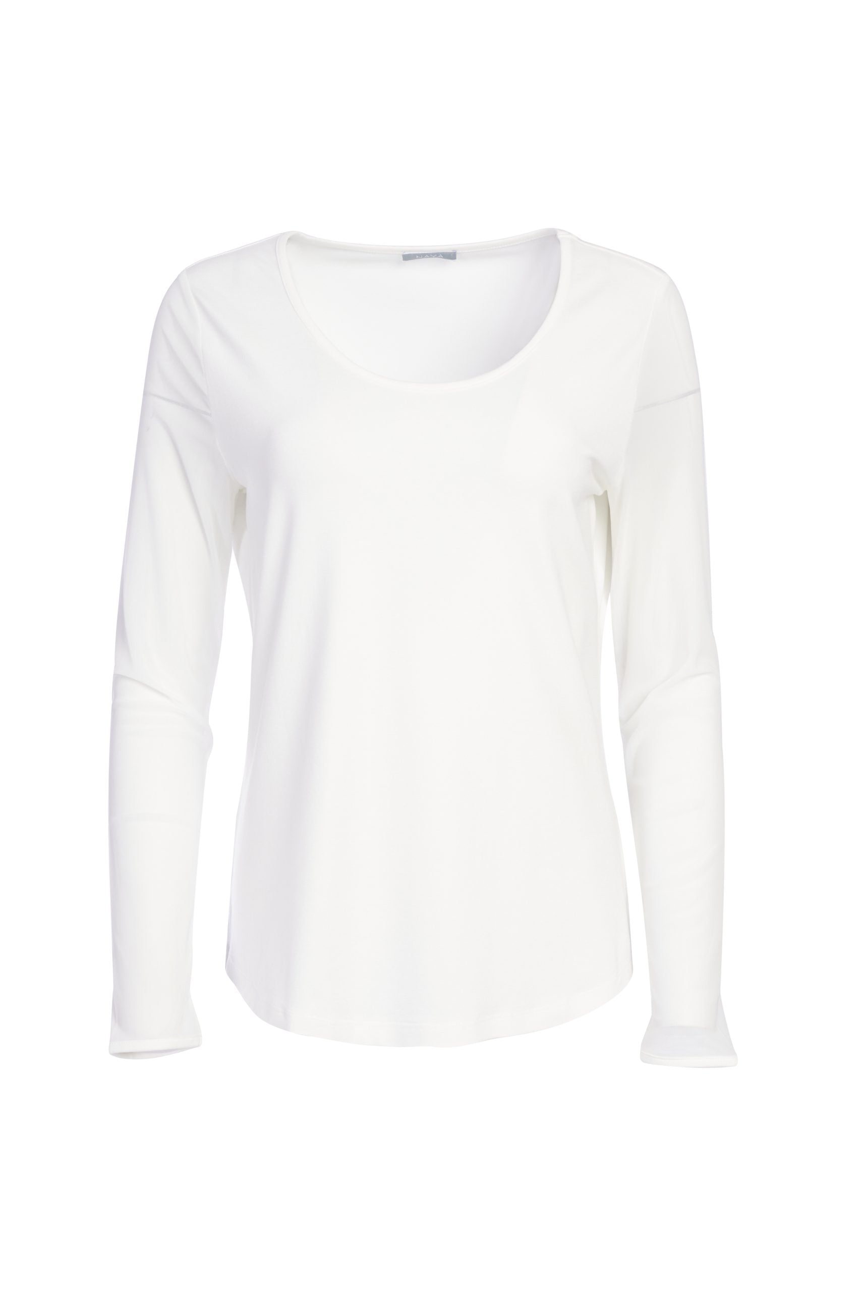 White Mesh Sleeve Top - NAS25106