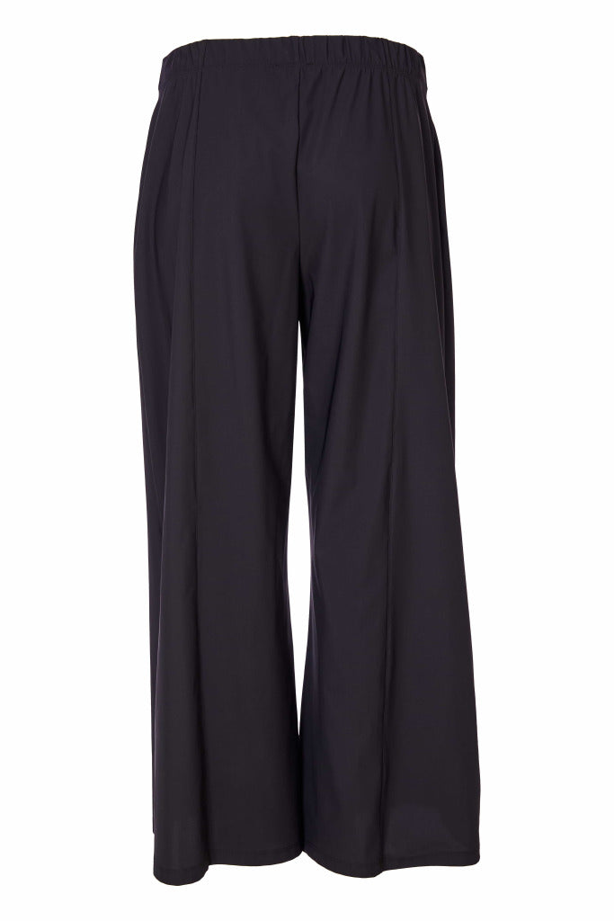 Black Wide Flared Leg Trousers - NAS25146