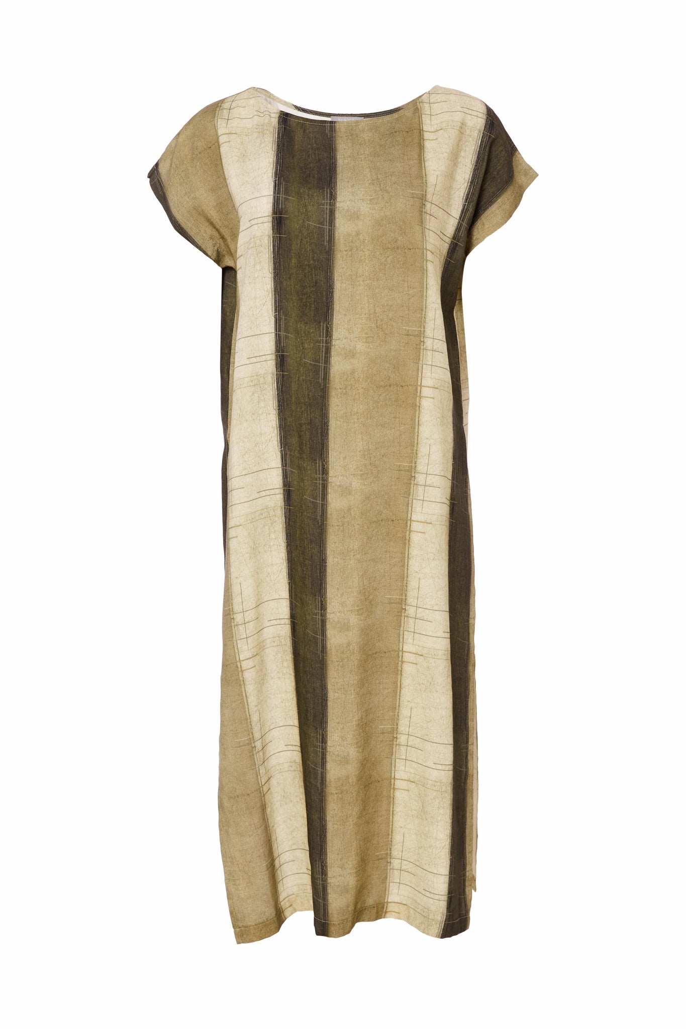 Army Stripe Long Tunic Dress - NAS25267