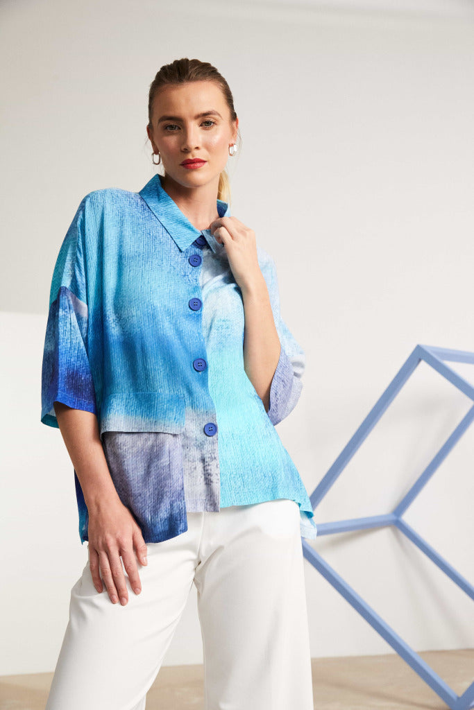 Atoll Blue Shirt With Pocket - NAS25279