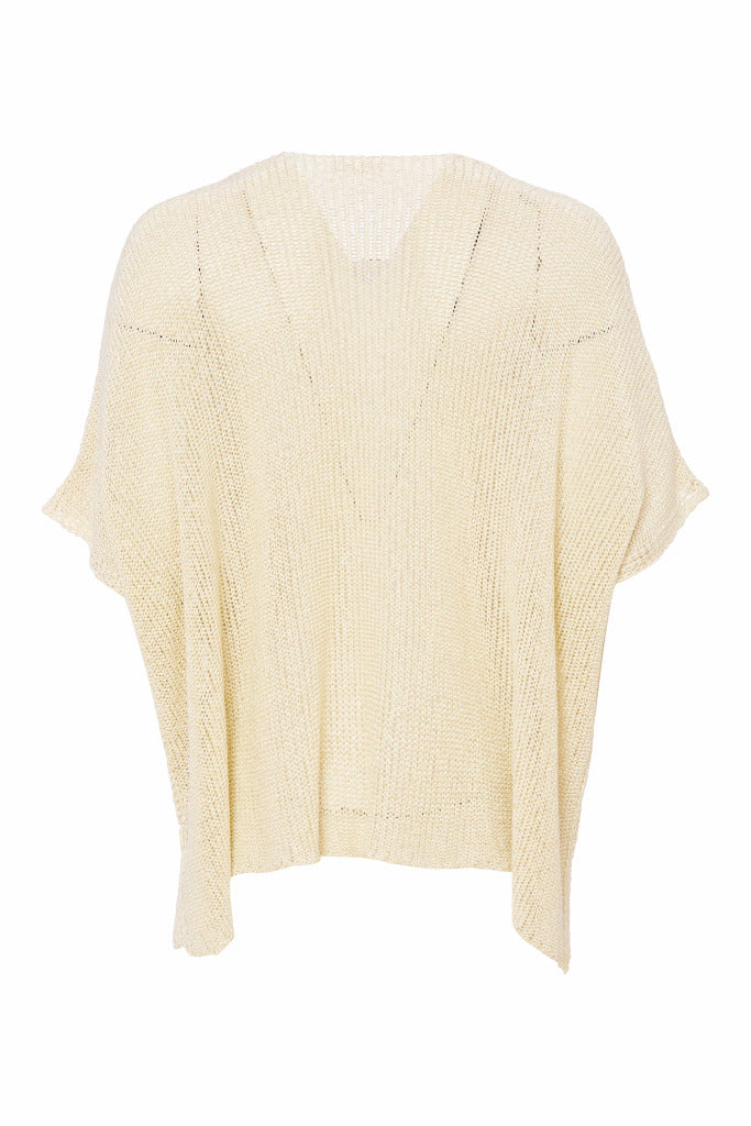 Oatmeal Oversize V Neck Knit - NAS25308