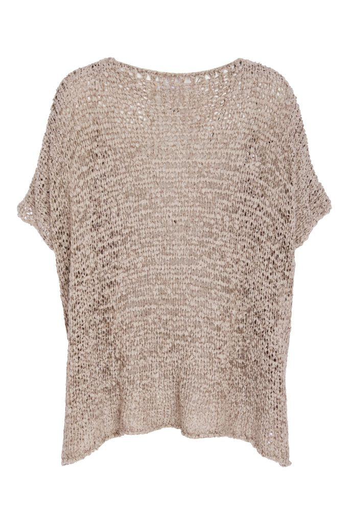 Taupe Waffle Effect Knit - NAS26121