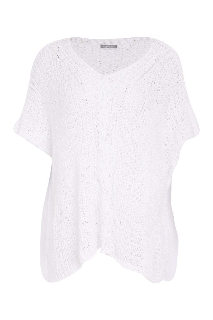 White Waffle Effect Knit - NAS26121