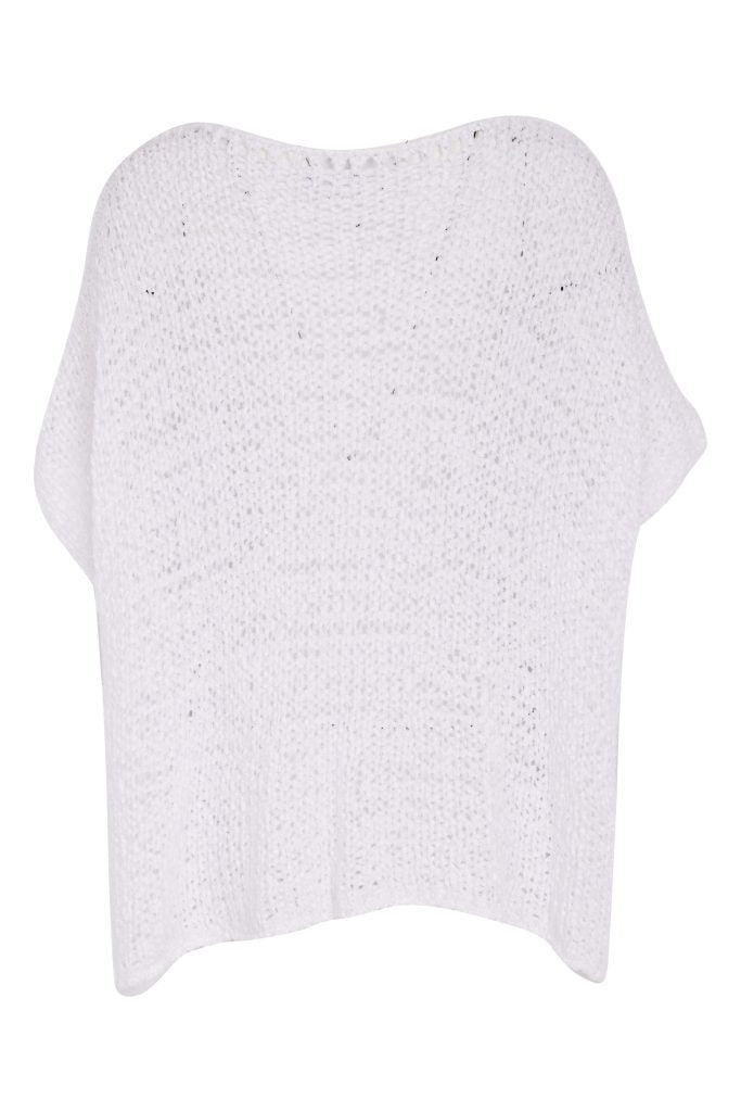 White Waffle Effect Knit - NAS26121