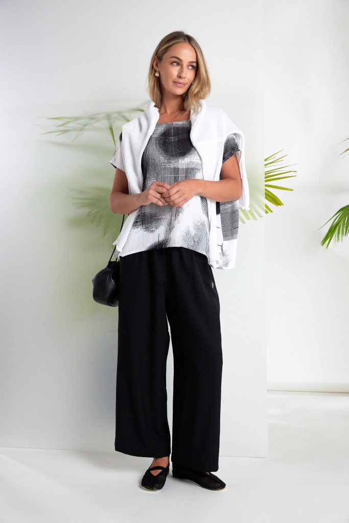 Black Wide Leg Trousers - NAS26154