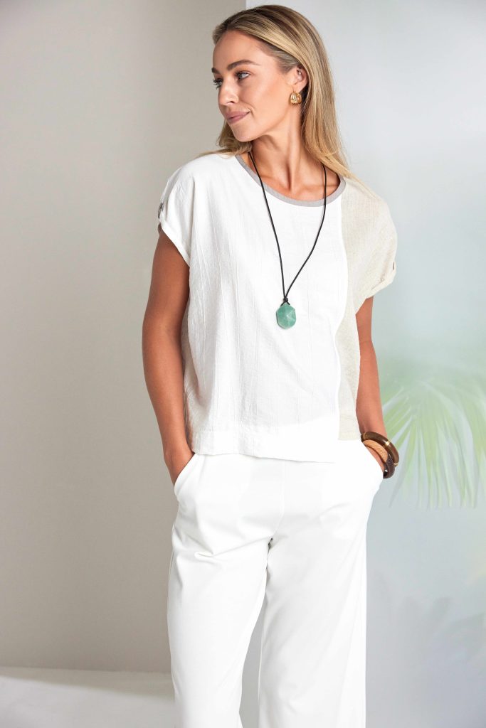 Pebble Round Neck Top - NAS26160