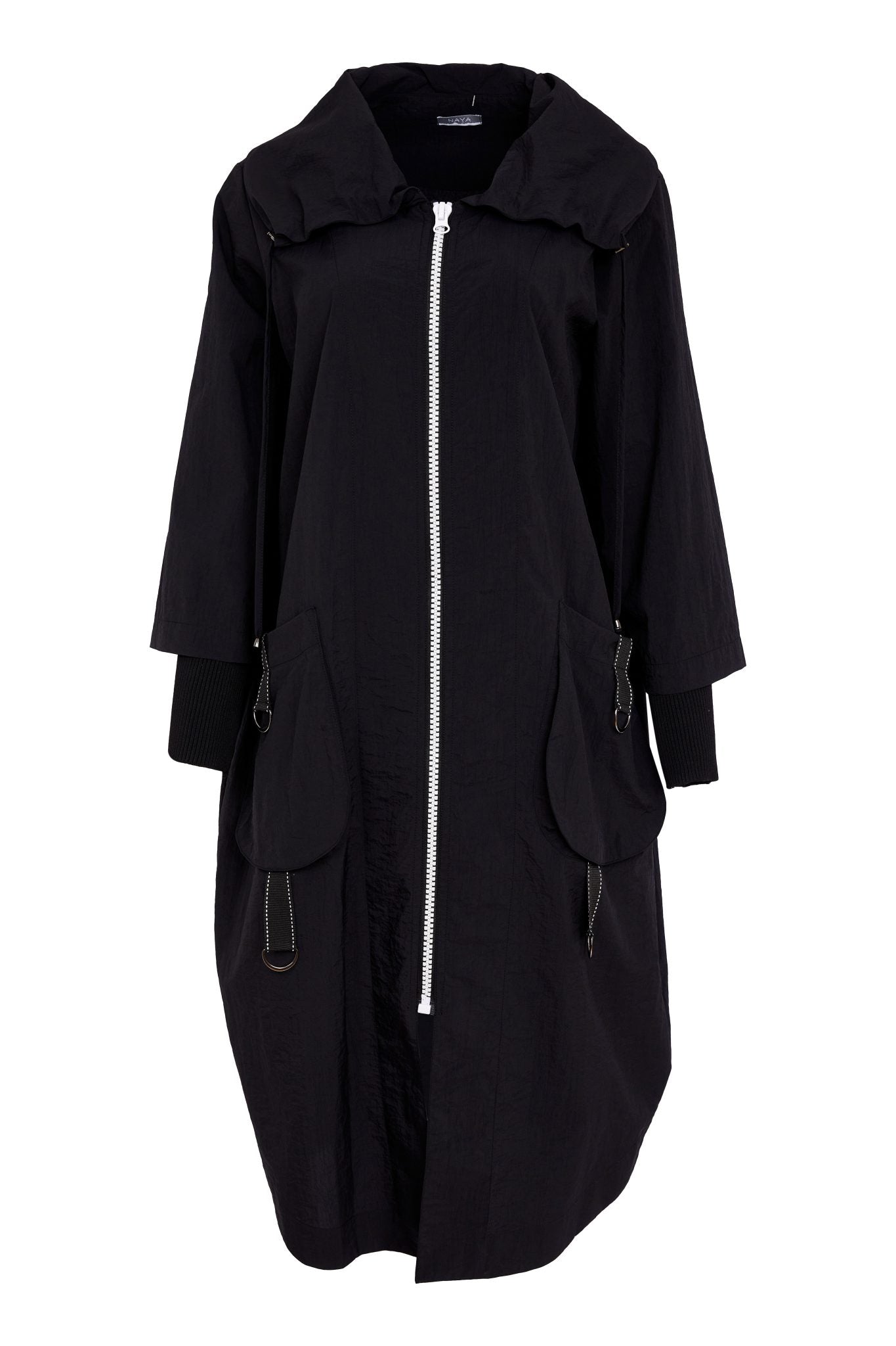 Black Hooded Coat - NAS26170
