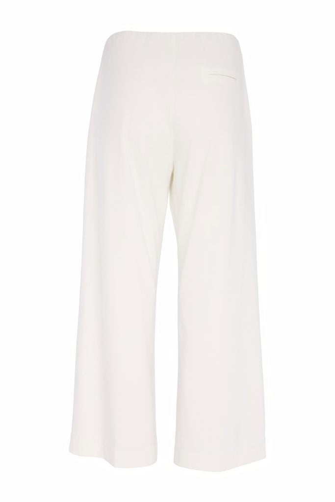 Cream Wide Leg Jersey Trousers - NAS26237