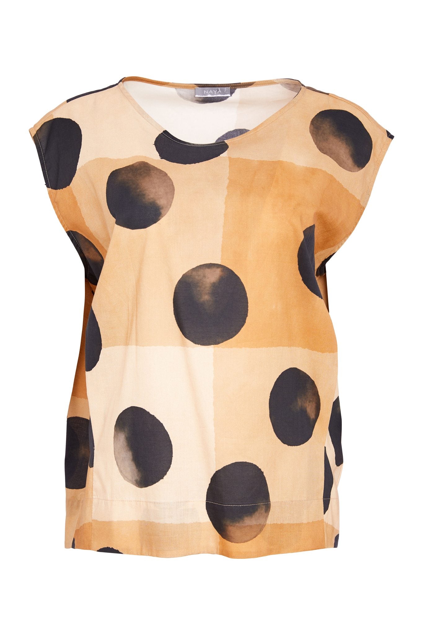 Tan Spot Print Top - NAS26277