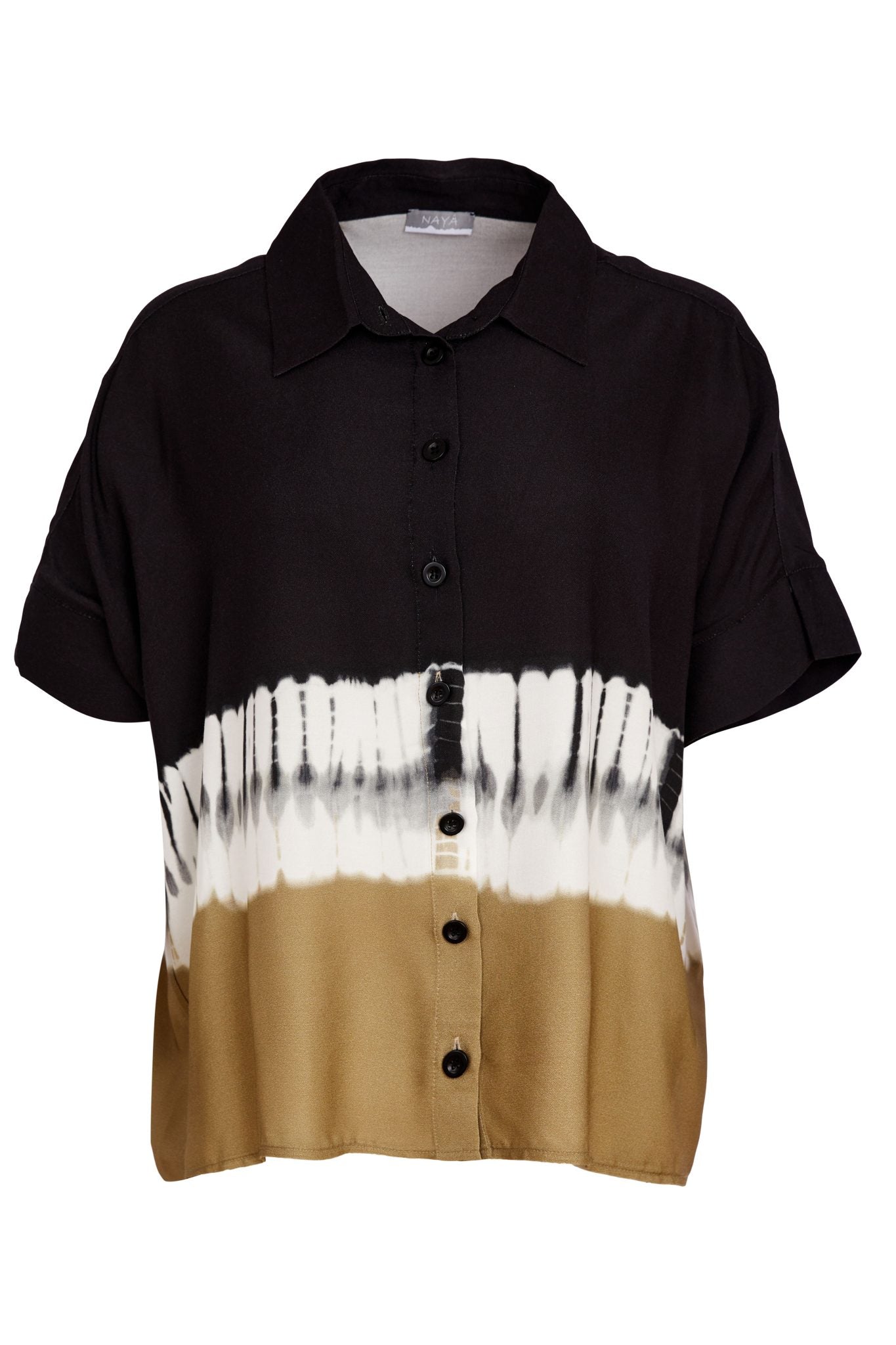 Black & Tan Border Print Shirt - NAS26316