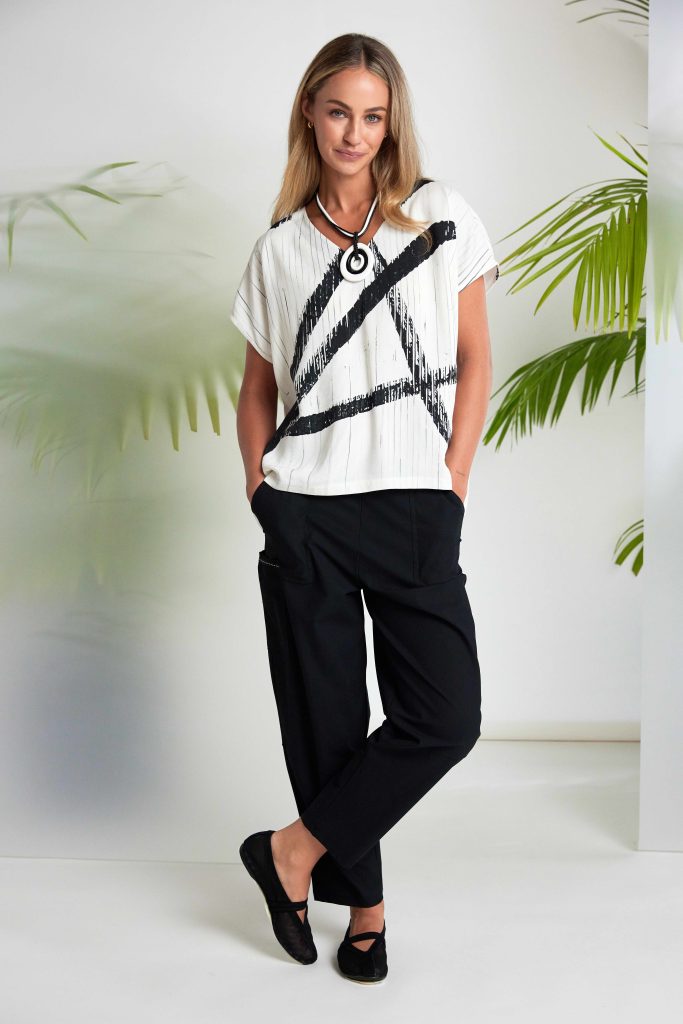 Black & White Patch Pocket Trousers - NAS262129