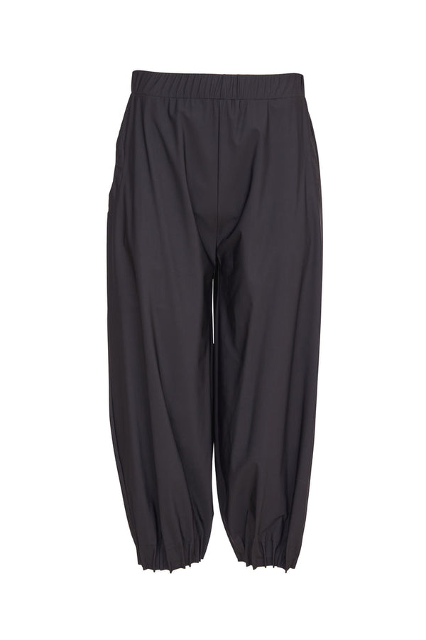 Black Wide Tuck Hem Trousers - NAS26230