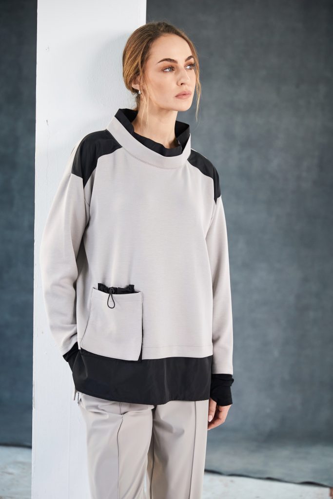 Taupe & Black Sweatshirt - NAW25127