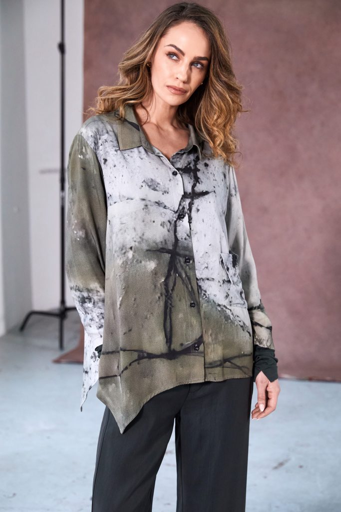 Moss Abstract Print Tunic - NAW25165