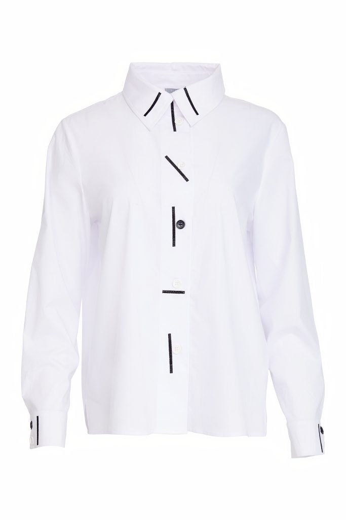 White & Black Shirt - NAW25182