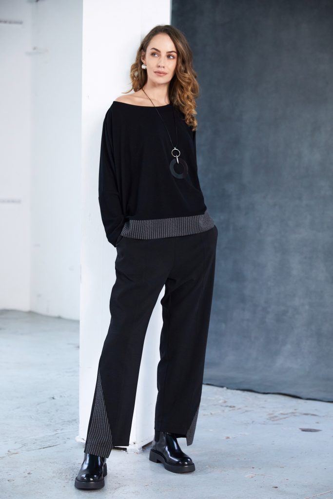 Black & Grey Trousers - NAW25192