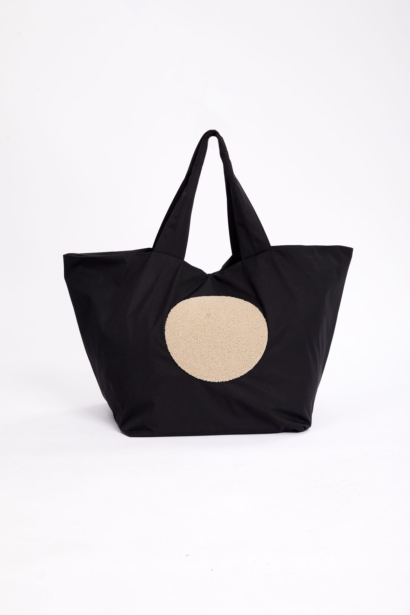 Taupe & Black Spot Print Bag - NAW25310
