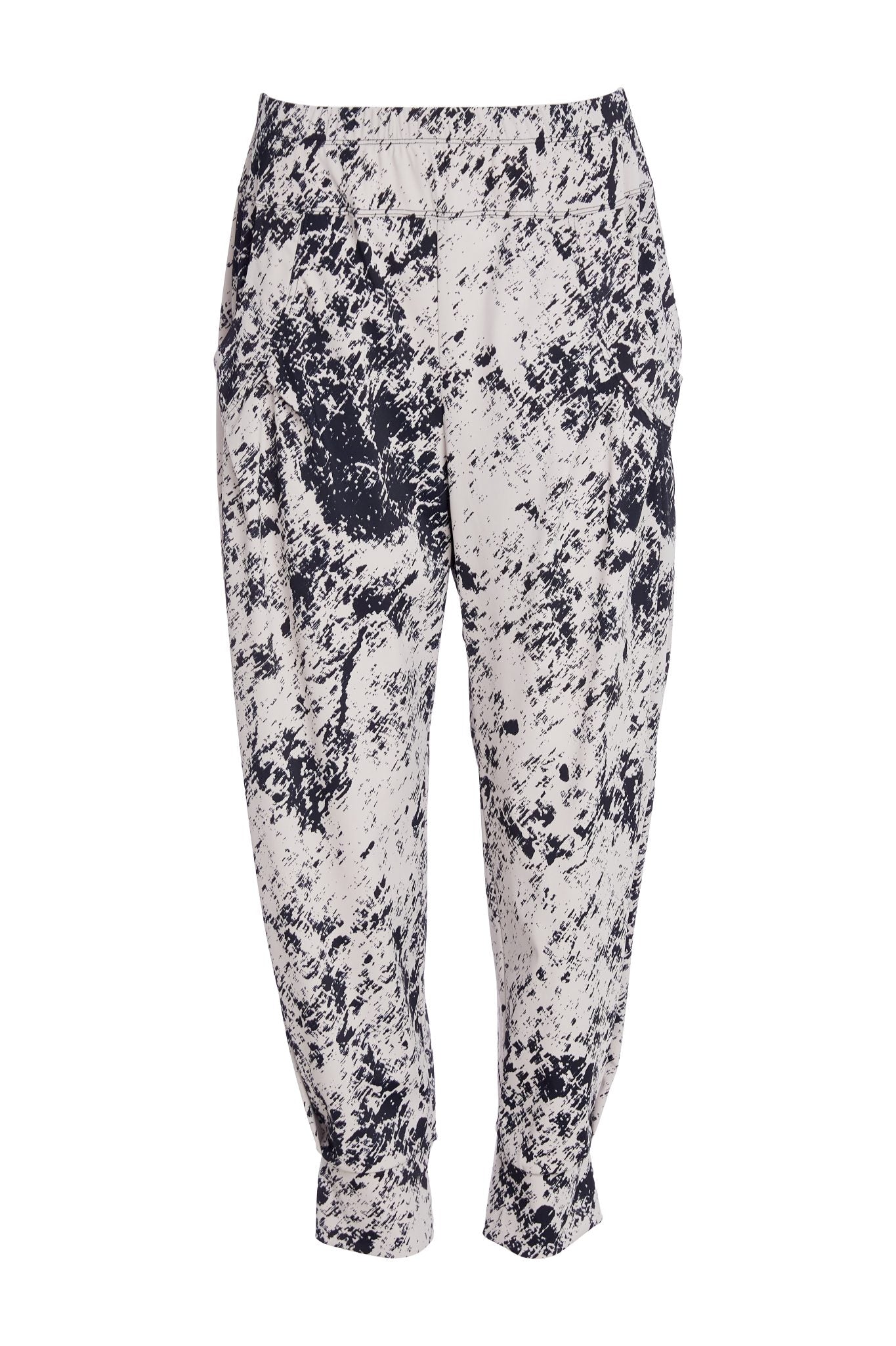 Taupe & Black Print Trousers - NAW25312