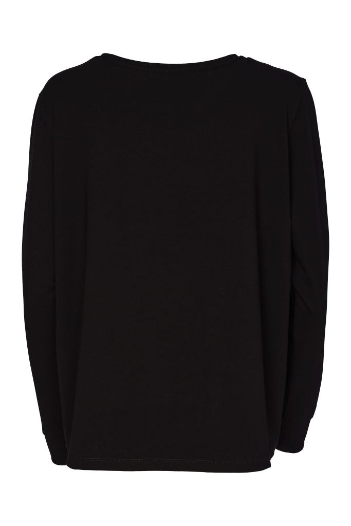 Black & Avocado Trim Top - NAW26149
