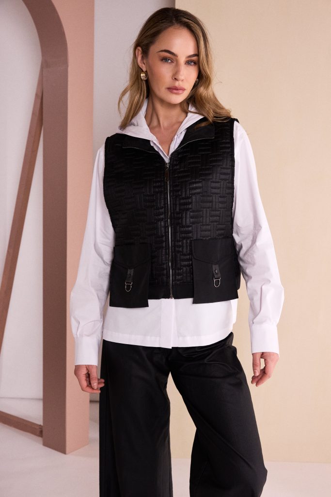 Black Quilted Waistcoat - NAW26179