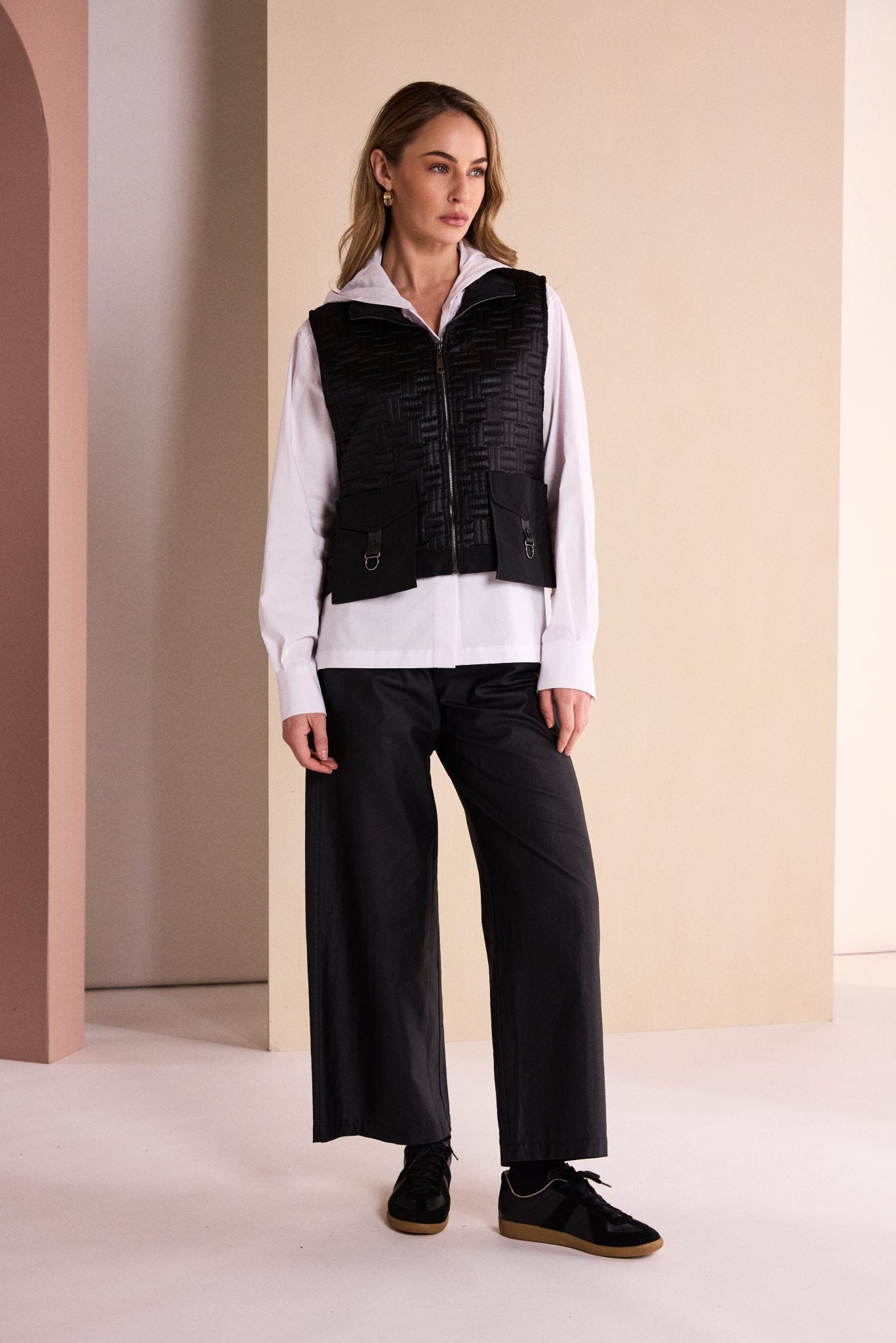 Black Quilted Waistcoat - NAW26179