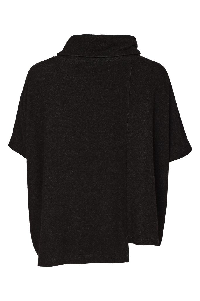 Black & Silver Brush Stroke Top - NAW26204
