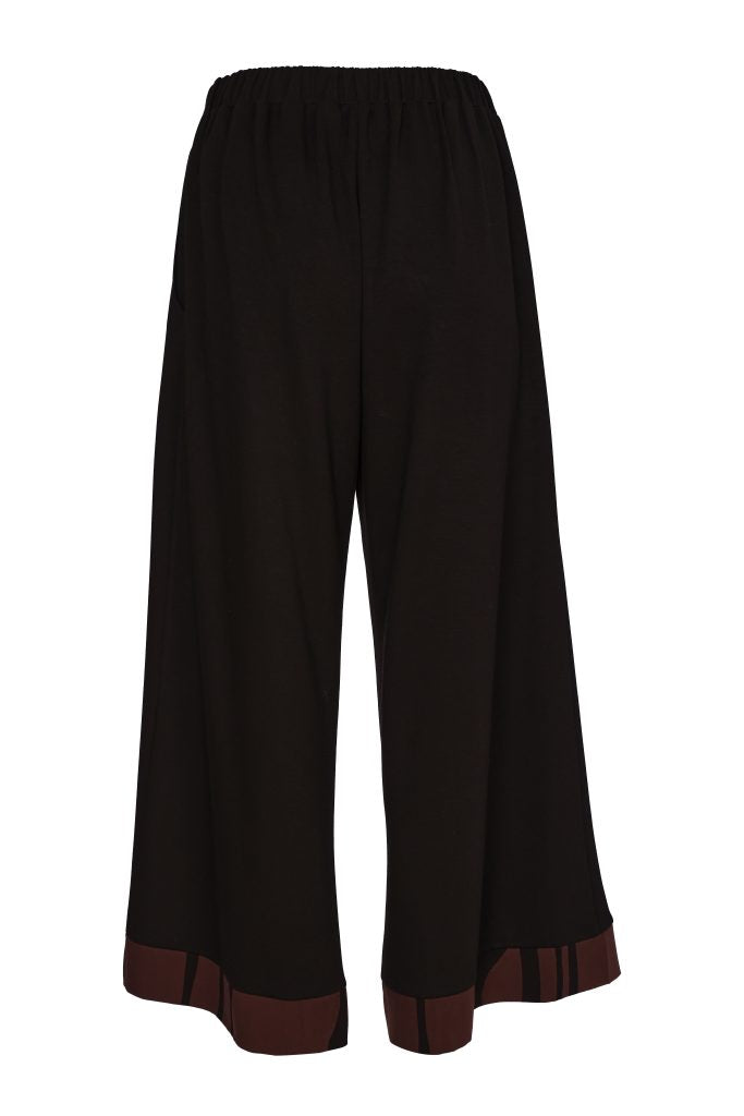 Black & Choko Trim Trousers - NAW26220