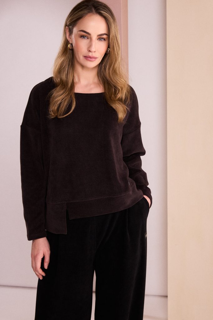 Choko Cord Long Sleeve Top - NAW26254