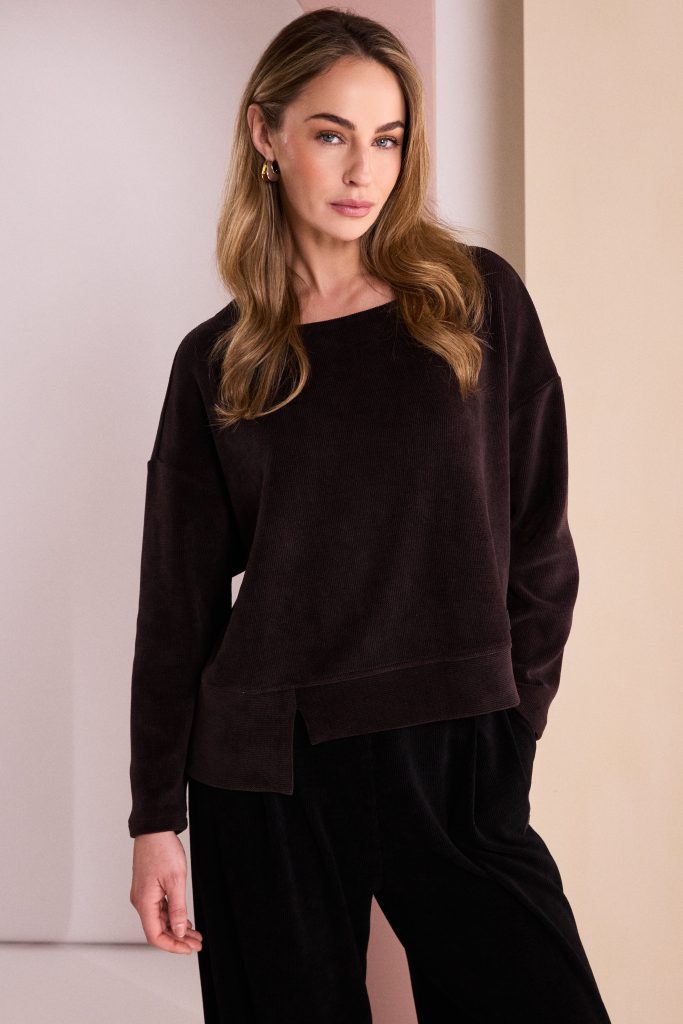 Choko Cord Long Sleeve Top - NAW26254