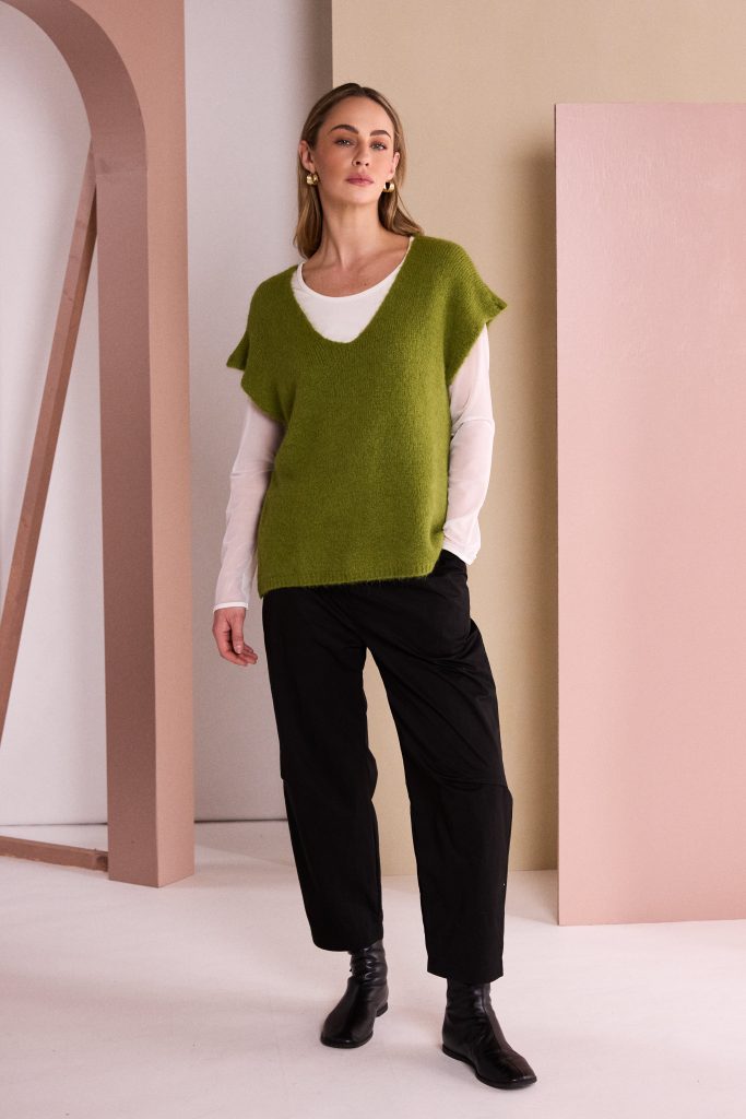 Avocado V Neck Knit - NAW26284