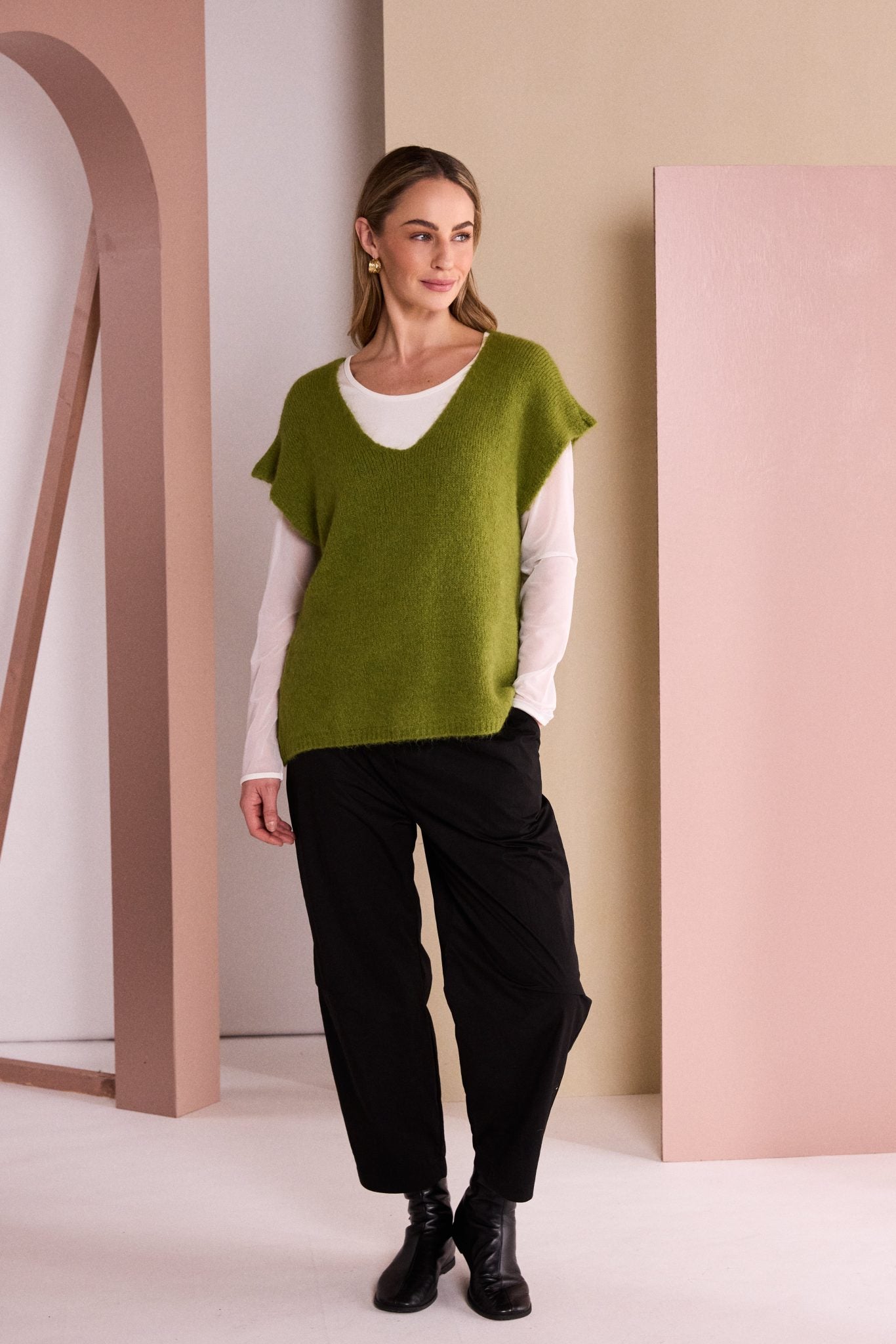 Black Soft Jersey Trousers - NAW26256