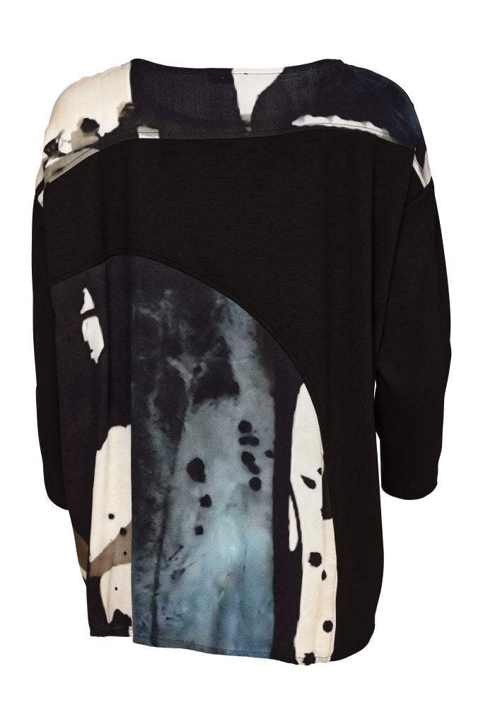 Black & Turuiz Print Top - NAW26321