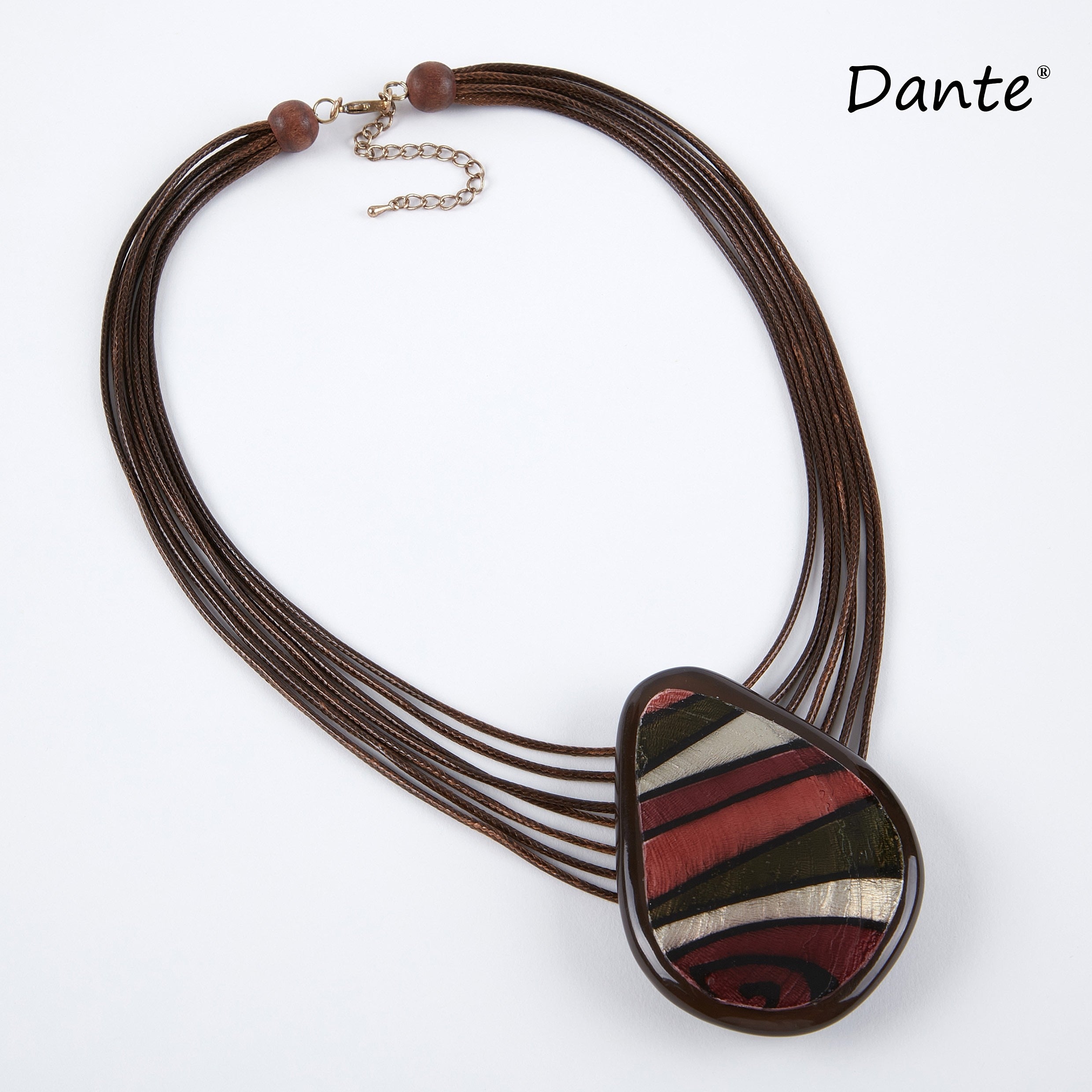 Stripe Enamel Necklace - NL5711