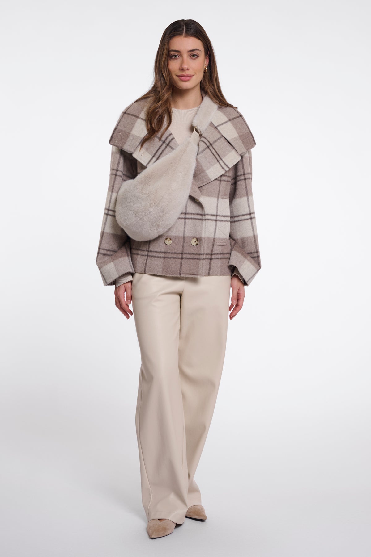 Nayla Birch Faux Fur Bag - 7002612