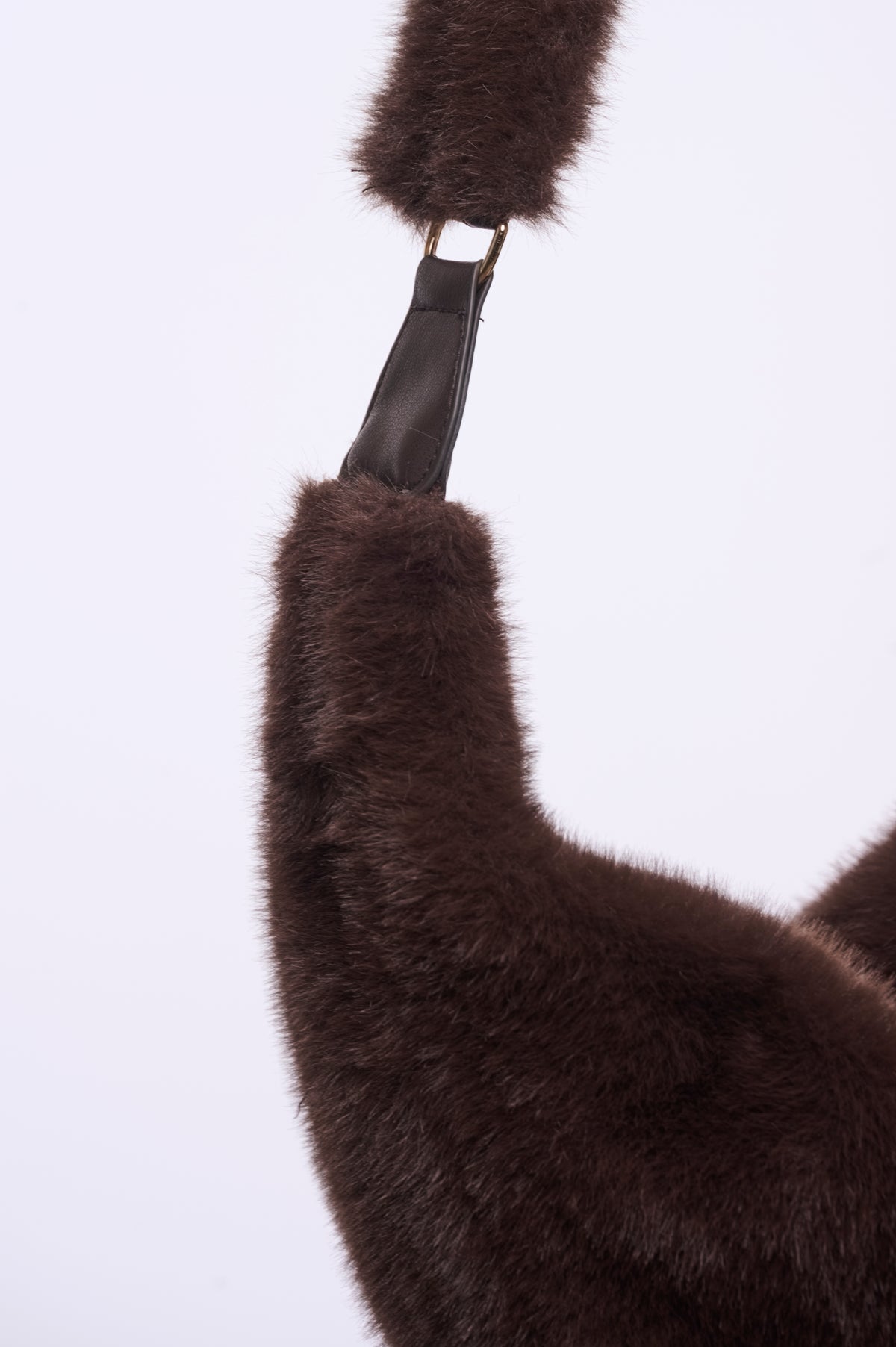 Nayla Coffee Faux Fur Bag - 7002612