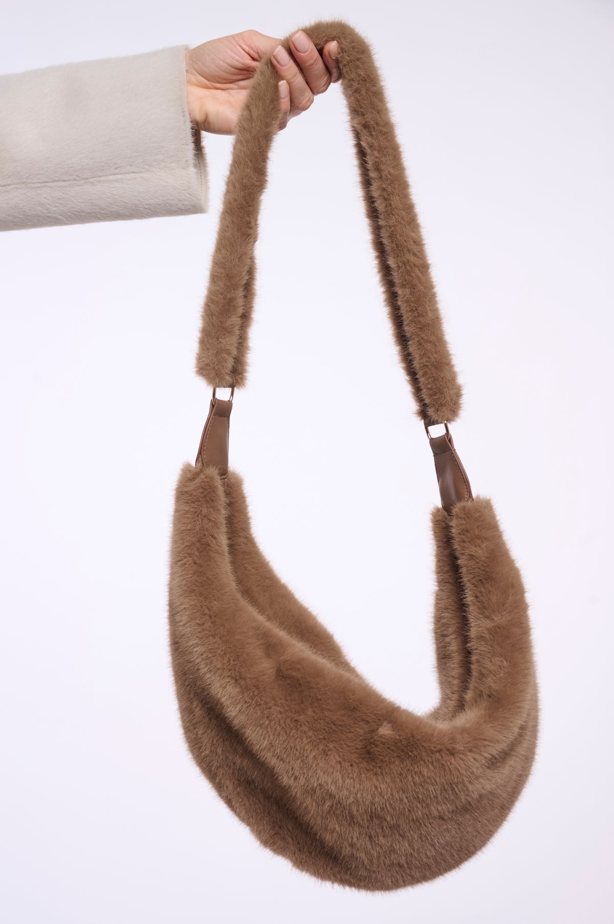 Nayla Toast Faux Fur Bag - 7002612