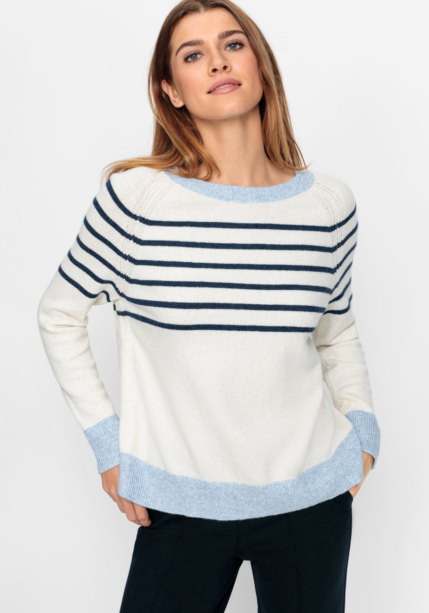 Beige Stripe Pullover - 11004534