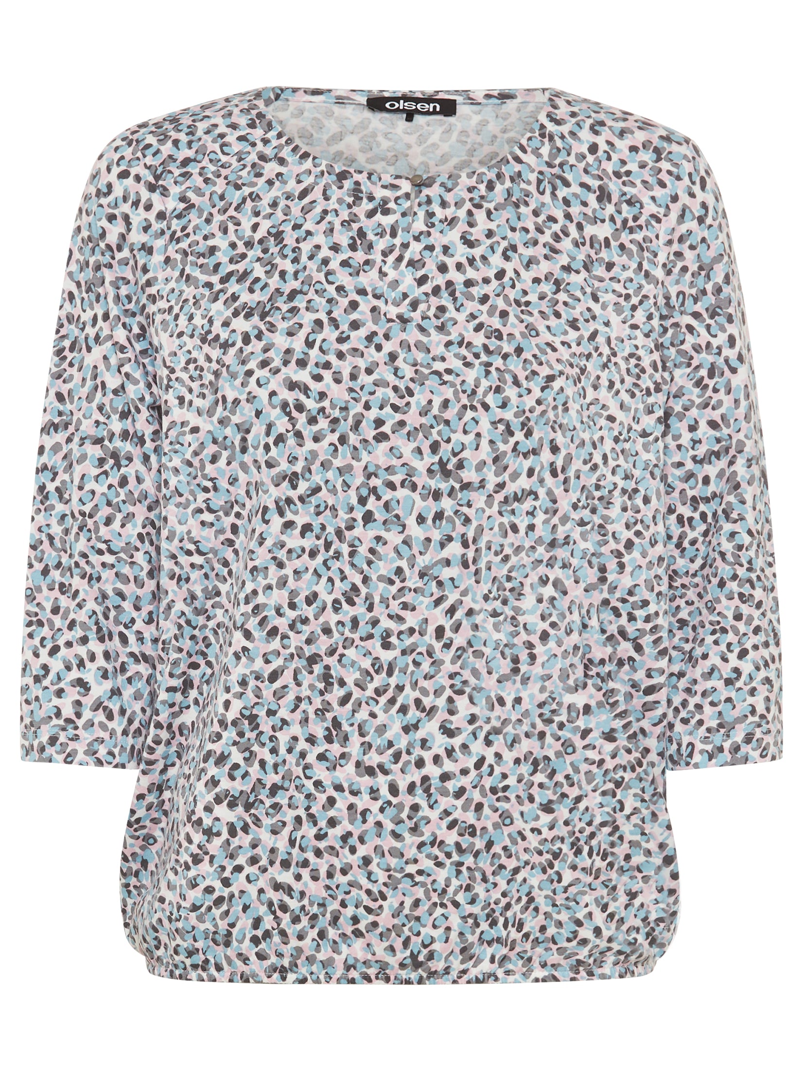 Satin Blue Print Top - 11105281