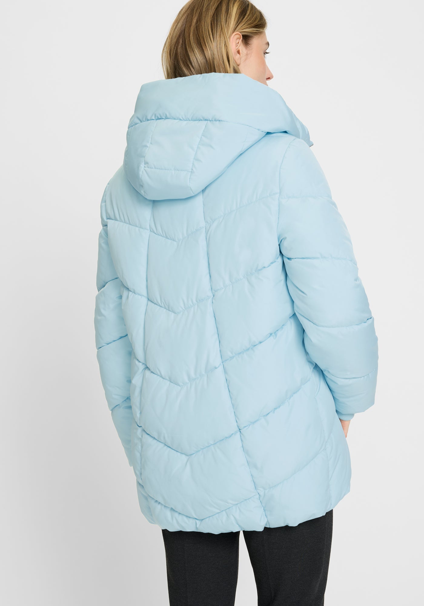 Satin Blue Padded Jacket - 15101435